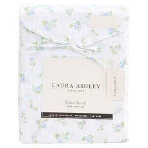 LAURA ASHLEY Cotton Percale Floral Sheet Set